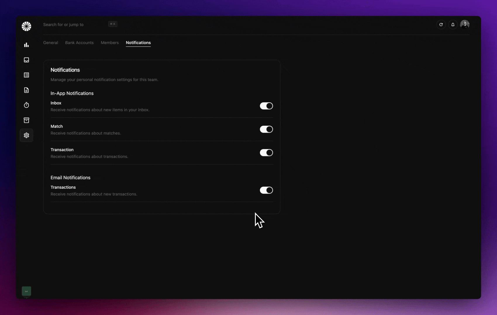 CashPanel - In App Notifications